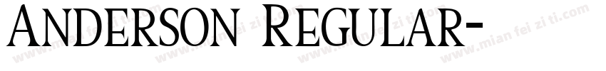 Anderson Regular字体转换